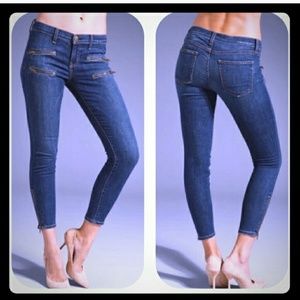 Current elliott moto zipper jeans